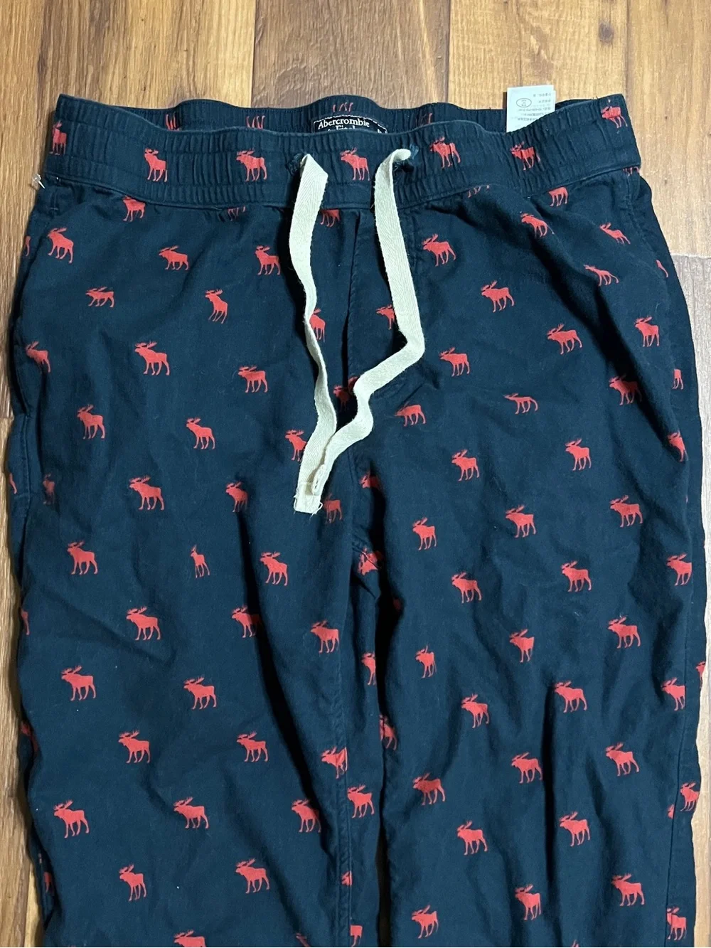 Abercrombie & Fitch Y2K Moose Print Lounge Pants Mens Size Medium Sleepwear